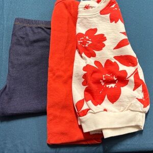 Carter's Red-Orange and White 24 moth. Outfit